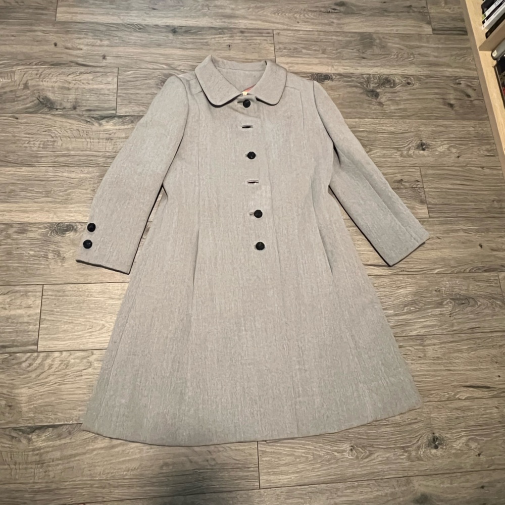 Vintage Custom John Shwartz Wool Coat with Satin Lining